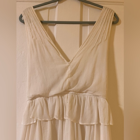 Free People Forget Me Not Rio Grande Ruffle Ivory Mini Dress - Picture 5 of 12